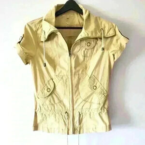 Urban life fitted cotton short sleeve safari jacket  size small